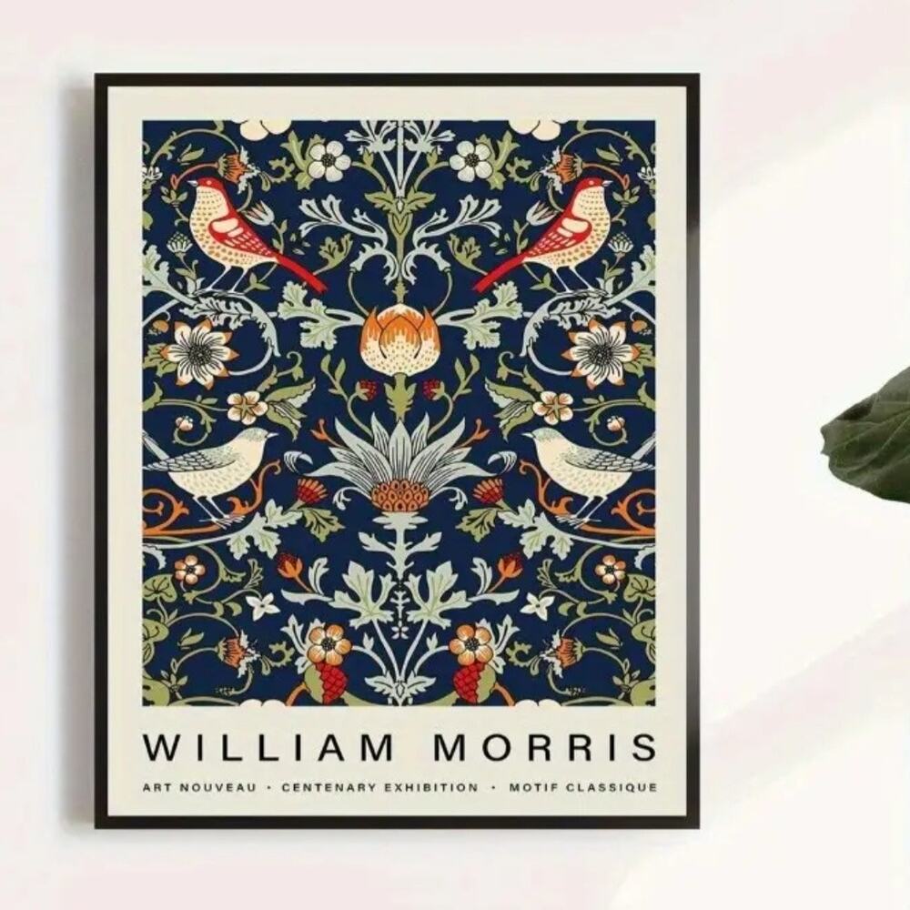 William Morris Print 12×16" Botanical Birds Floral Pattern Traditional Victorian